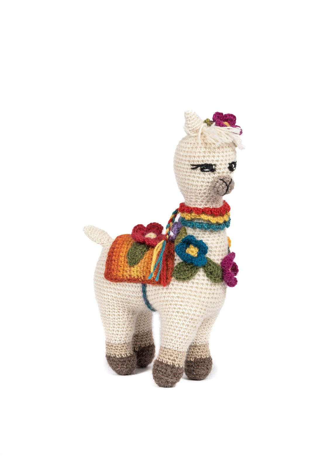 Peluche Llamita Tejida Alpaca Grande