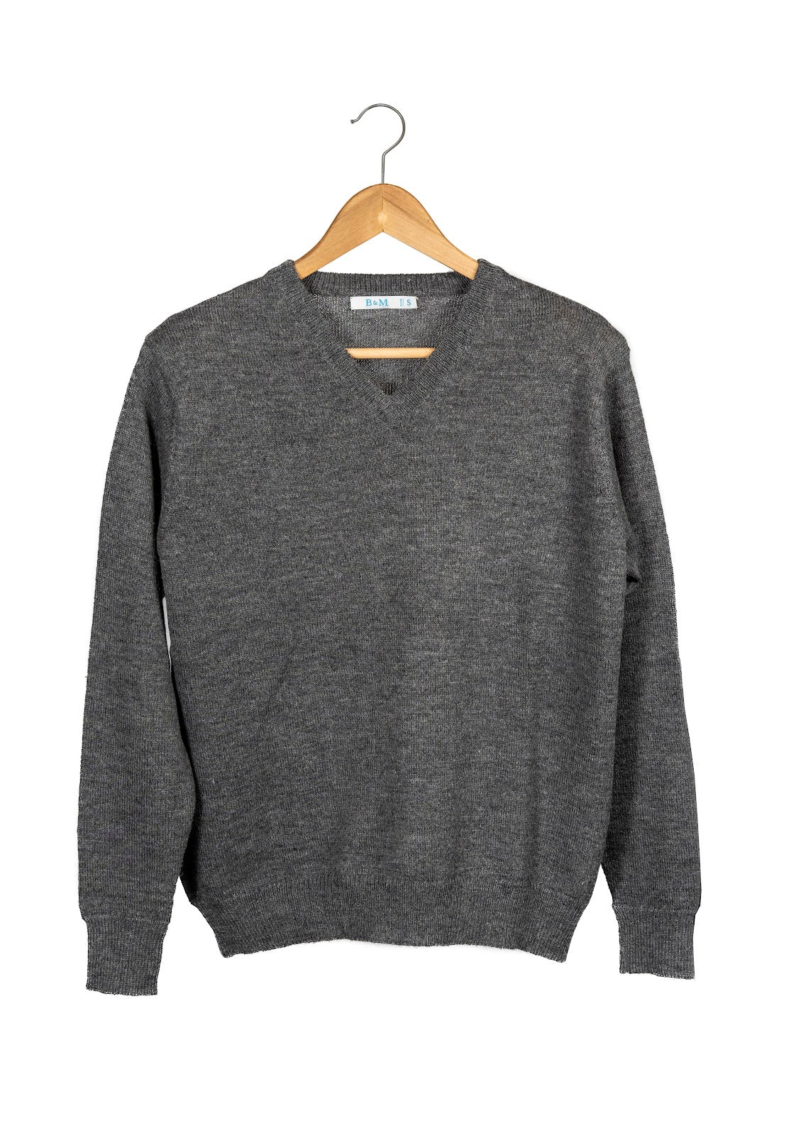Chompa Basico Hombre Gris Oscuro S-M-L-XL Baby Alpaca
