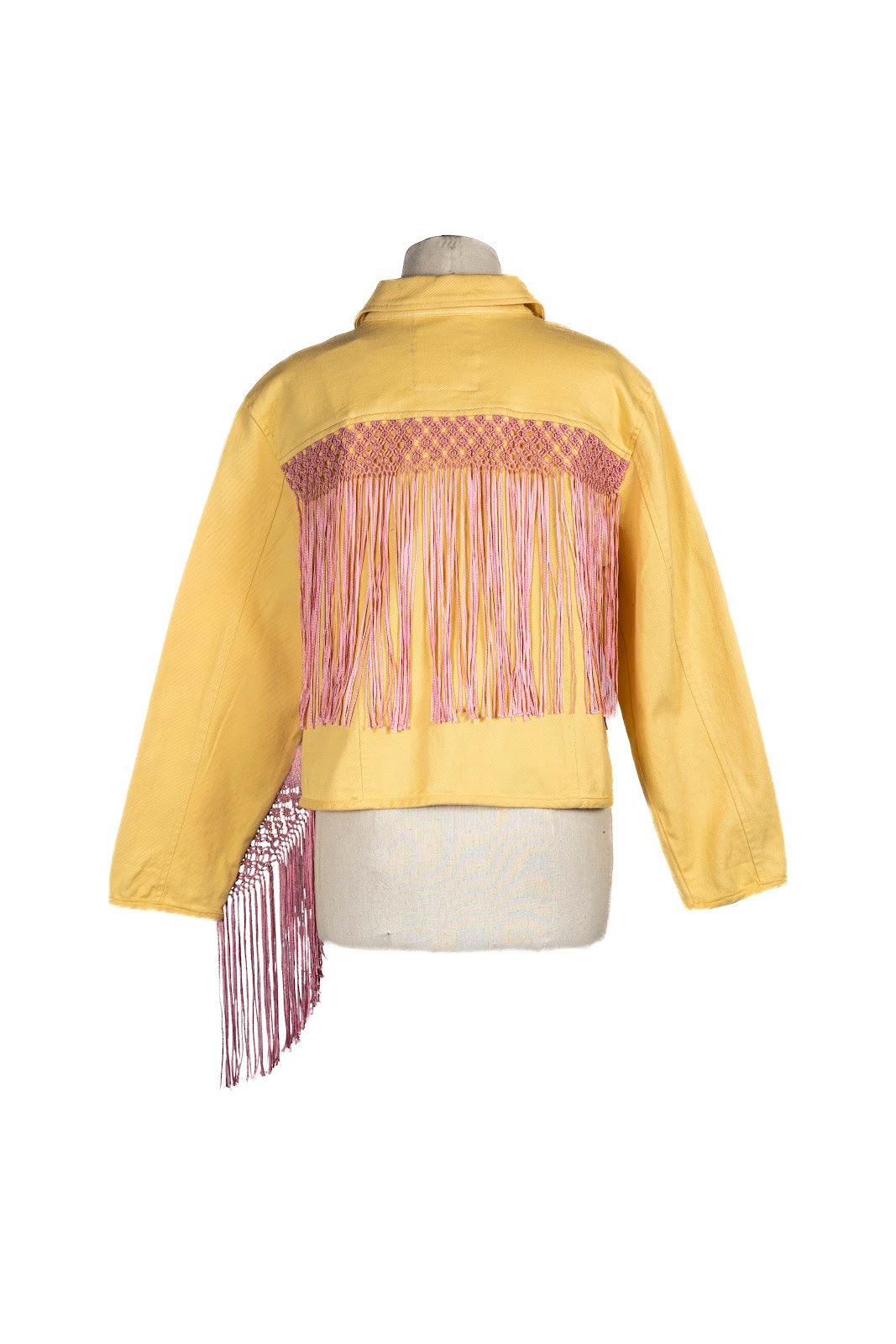 Chaqueta Amarilla C/Flecos Rosado