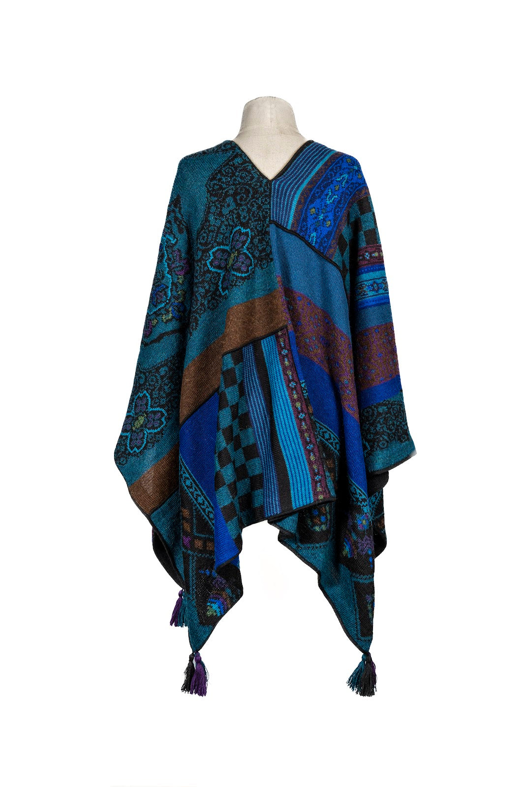 Ruana Tonos Azules C/Diseños M