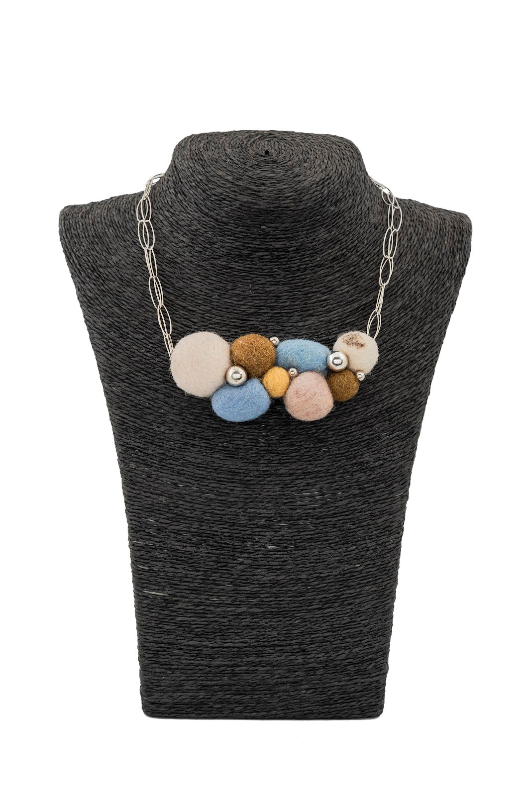 Gargantilla Cadenas y Bead Fieltro