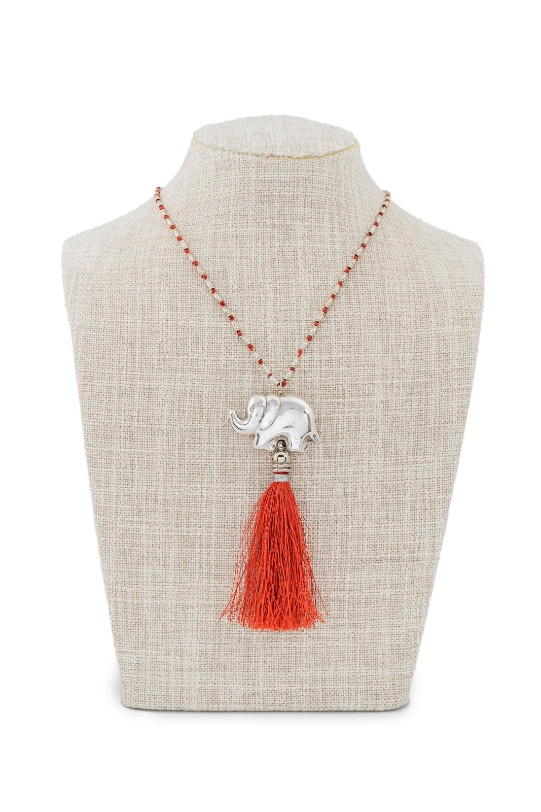 Collar Hilos y Canutillos Ag Elefante