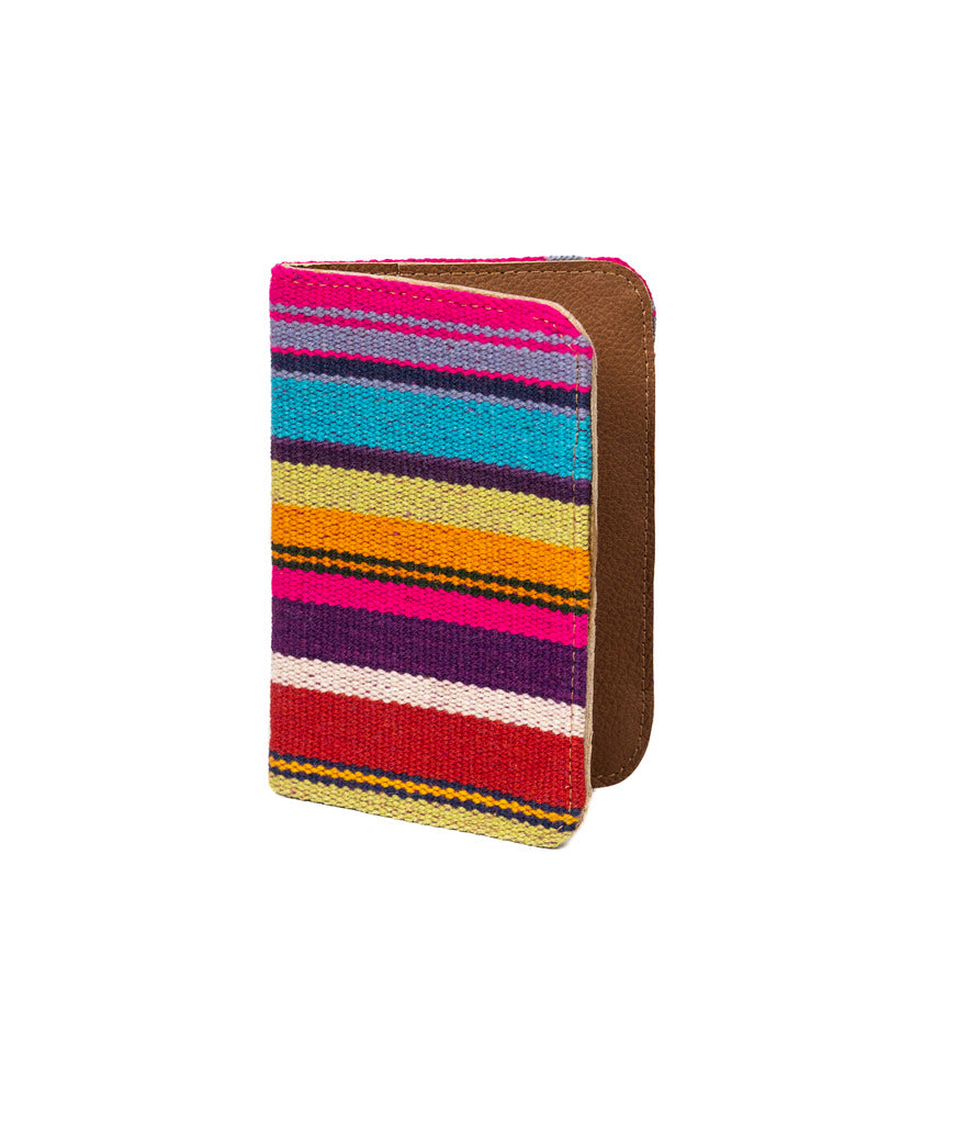 Porta Pasaporte Cuero/Aguayo Bolivia
