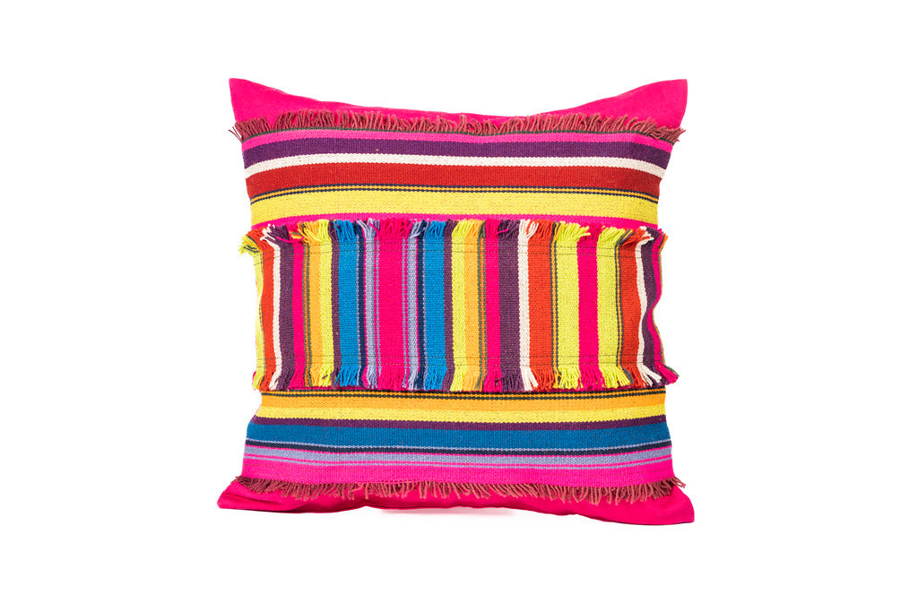 Funda Aguayo Caqui/Bolivia 40x40 cms C/Cierre