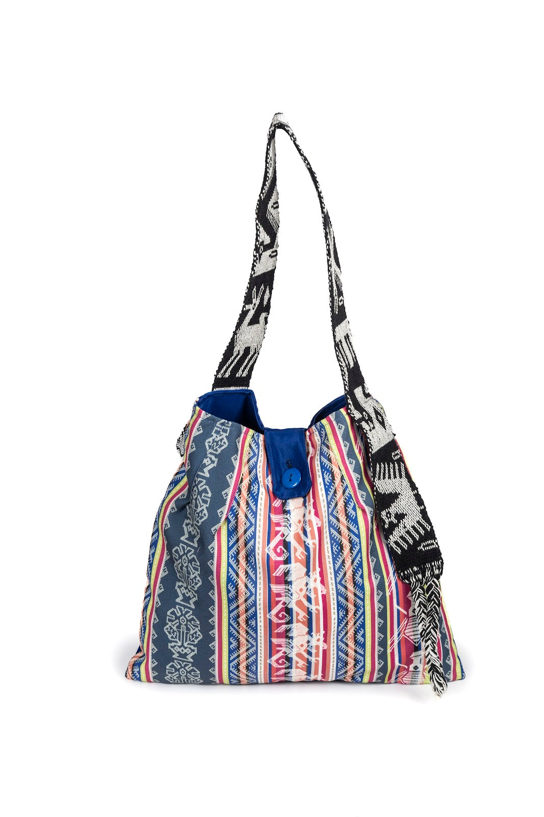 Bolso Macha Algodon Tira Telar Tejido