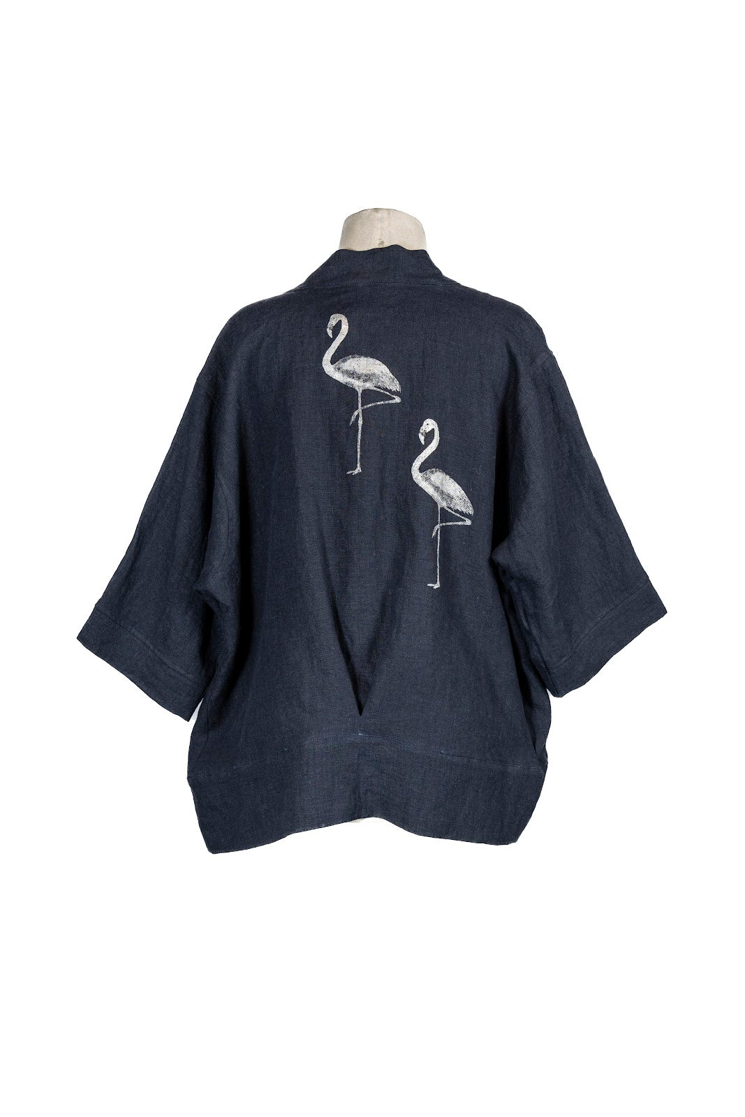 Kimono Serigrafiado Lino C/Cinta Ecologica