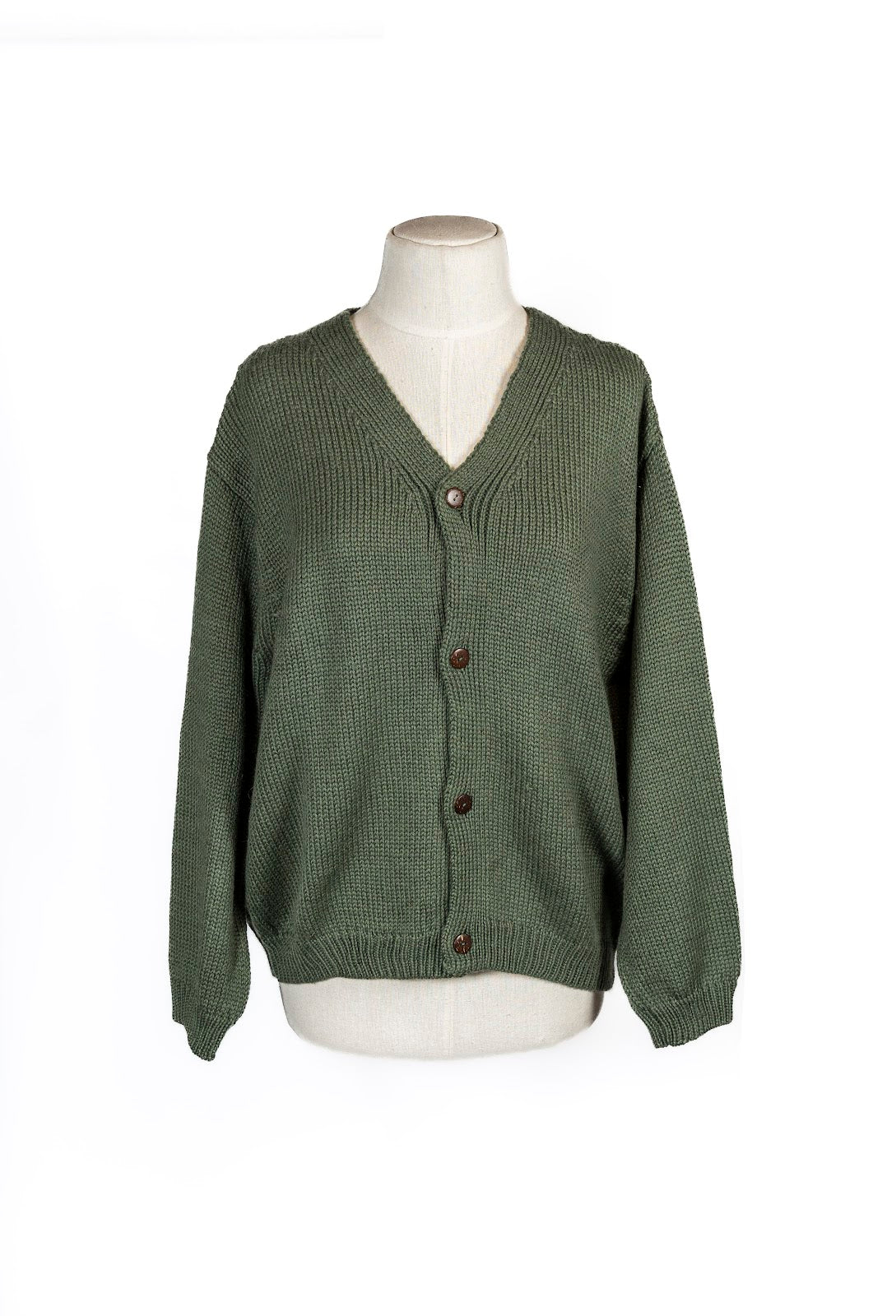 Cardigan Llama Sand/Verde/Dusty Rose S