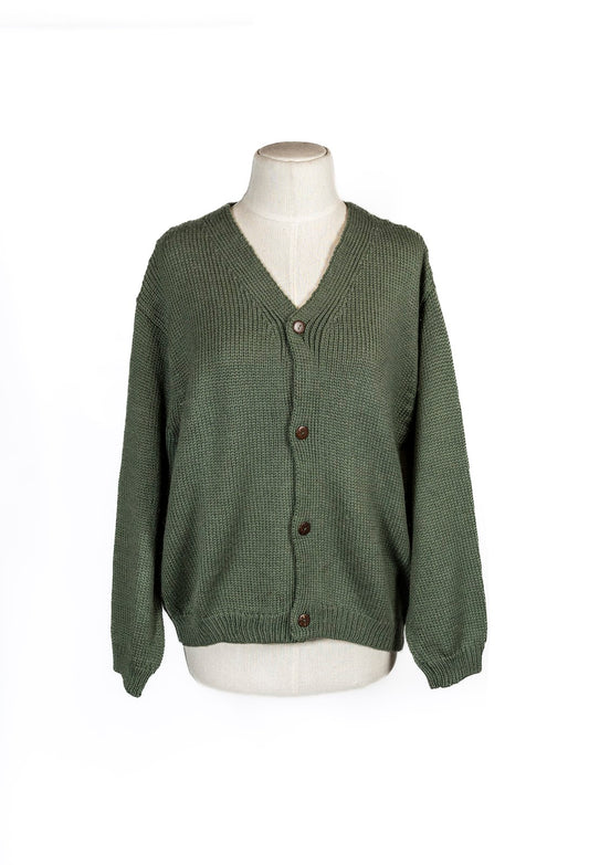 Cardigan Llama Sand/Verde/Dusty Rose S