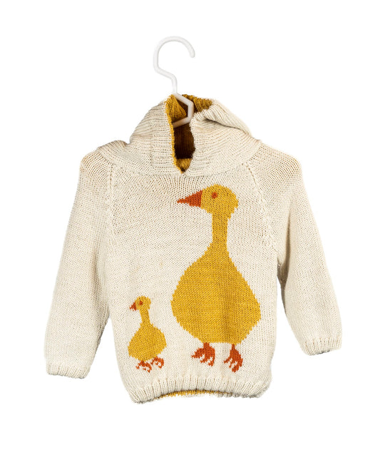 Chompa C/Capucha Reversible Pato 6M/12M