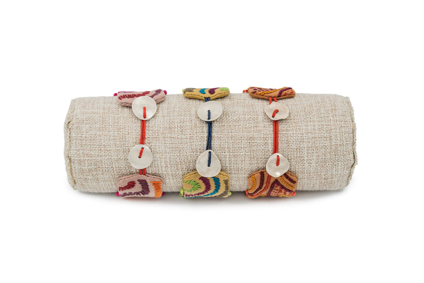 Pulsera Bordada Algodón